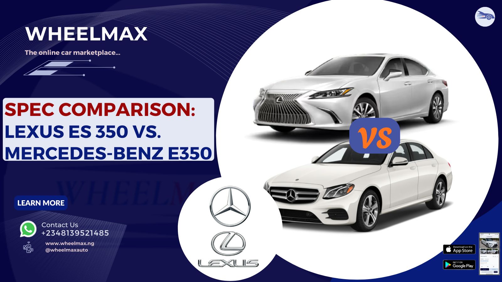 Ultimate Spec Showdown: Lexus ES 350 vs. Mercedes-Benz E350