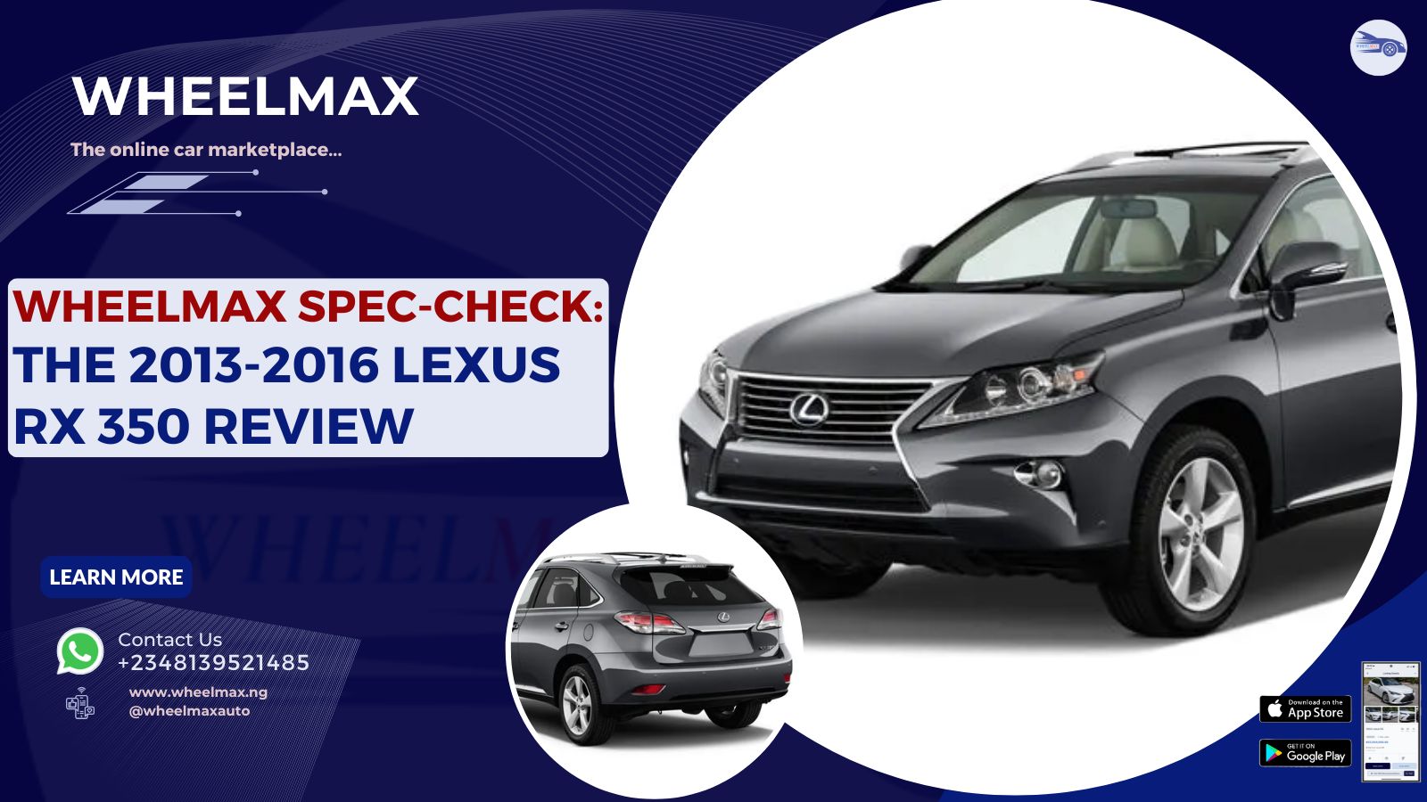 Wheelmax Spec-Check: The 2013-2016 Lexus RX 350 Review